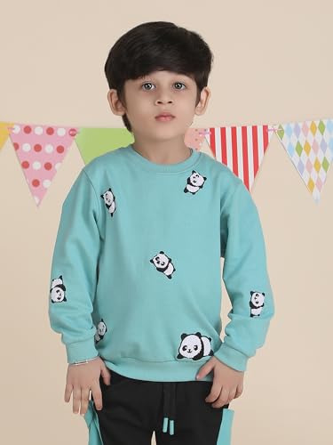 Image of POLKA TOTS 100% Cotton Co-Ord Joggers for Kids | Trendy Sweatshirt & Joggers Set | All Season Wear for Kids, Toddler & Newborn | Soft & Breathable Dress for Boys & Girls | from 6 Months to 8 Years