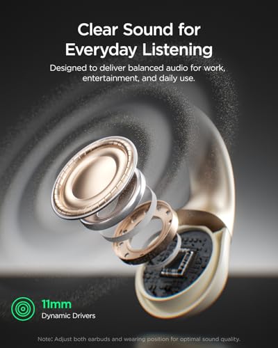 TALIX X7 Bluetooth 6.0 Open-Ear Clip-On Wireless Earbuds w/ Digital Display (Black or White) - image 5