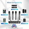 Aveek Wireless Microphone System with 4-Pack Dynamic Handheld Mics, 262ft Long Range, 40-Hour Battery, Low Latency Studio Sound for Karaoke, Singing, Speech, Church, Stage, Wedding, DJ & Events #5
