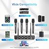 Aveek Wireless Microphone System with 4-Pack Dynamic Handheld Mics, 262ft Long Range, 40-Hour Battery, Low Latency Studio Sound for Karaoke, Singing, Speech, Church, Stage, Wedding, DJ & Events