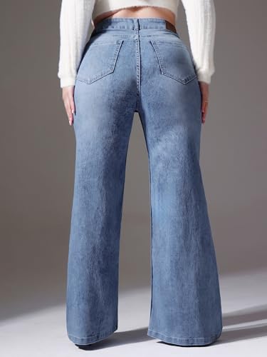 Image of Miss Chase A+ Women's Bootcut High Rise Regular Length Stretchable Denim Jeans