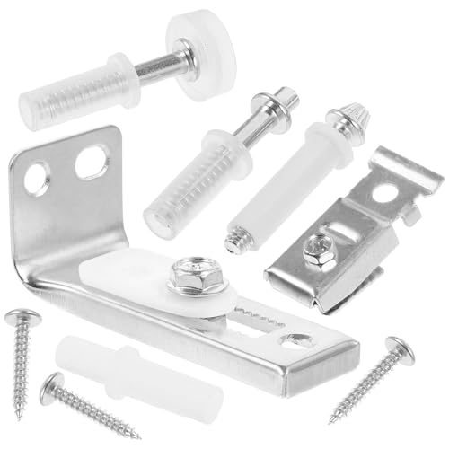Kit de Herrajes para Puerta Plegable Bifold Unomor con Ruedas Guía y Pivotes Superiores para Reemplazo de Riel de Puerta Doble para Clóset miniatura 1