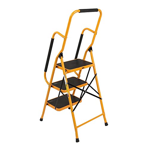 Reach New Heights Safely With The Heavy-Duty Portable Folding Step Ladder - Lightweight Non-Slip And Adjustable With Handle For Compact Storage #TOP6