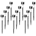 EcoCity 12-Pack Solar Lights Outdoor Garden Light Landscape / Pathway Lights Stainless Steel (Gunmetal)