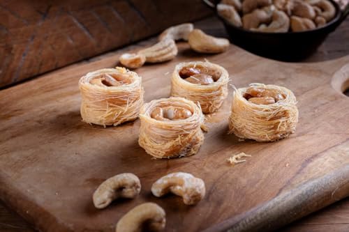 Snacklava Cashew Bird's Nest - 6 Pack (24 Pieces per Pack) - No Artificial Ingredients, Colors or Preservatives - Premium Handmade Pastries