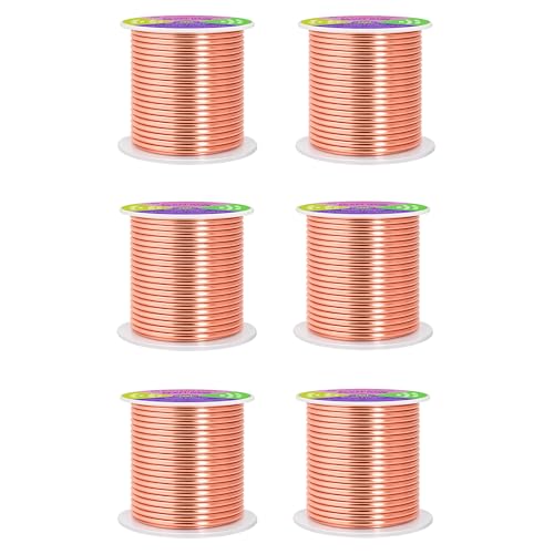 Image of Mandala Crafts 8 Gauge Rose Gold Tone Combo Anodized Aluminum Craft Wire | 120 FT, Colored, Flexible, Bendable for Bonsai Armature Sculpting Wire Wrapping Jewelry Making, Weather & Tarnish Resistant