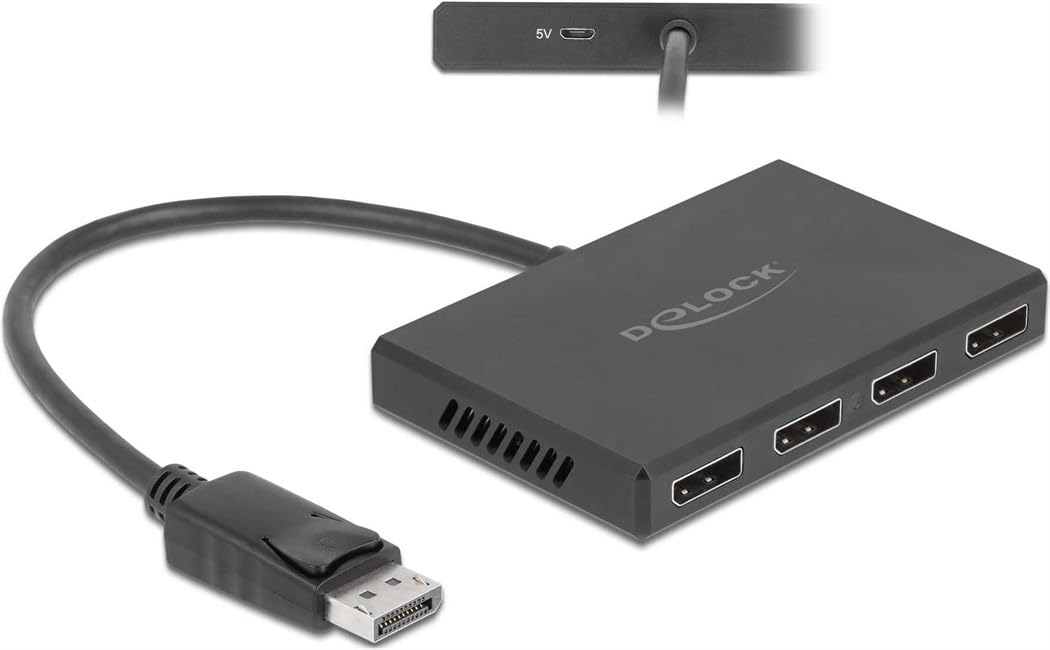 Delock 87794 - Répartiteur DisplayPort 1.4-1 port DisplayPort vers 4 sorties DisplayPort