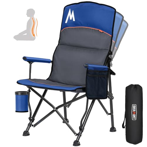 Overmont Camping Chair with Lumbar Support for Adults...