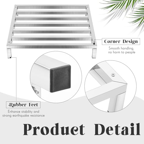 Image of MorningRo 2 Pack Dunnage Rack 23.6 inch Long x 23.6 inch Wide, 3.9 inch Height
