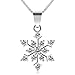 B.Catcher Collar Mujer 925 Plata de Ley Copo de Nieve ''La Reina de la nieve'' con Para Regalo San Valentín Originales Cadena 45cm Longitud