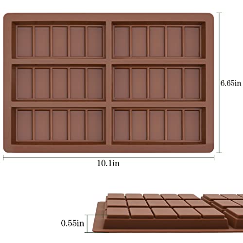Wax Melt Molds Silicone,Rectangle Silicone Wax Melt Chocolate Bar Mold For Wickless Wax Melt Candles Chocolate Bakeware Molds #TOP2