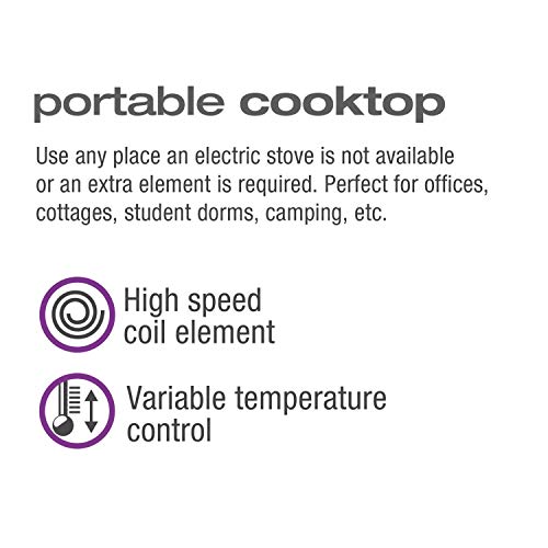 Salton HP1427 Portable Double Cooktop, 3.45 lb, Black