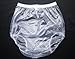 Haian Adult Incontinence Pull-on Plastic Pants PVC Pants 3 Pack (Medium, Transparent White)