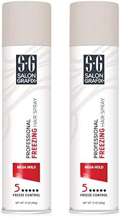 Salon Grafix Hairspray Freezing Mega Hold 10 Ounce (295ml) (2 Pack)