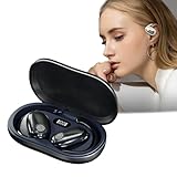 Sportliches Bluetooth-Hängeset, Ohrhörer mit LED-Anzeige, Ladeetui für Lauffitness, offene Ohrhörer, kabellos, Bluetooth 5.4, Ohrhörer für Lauffitness (Black)