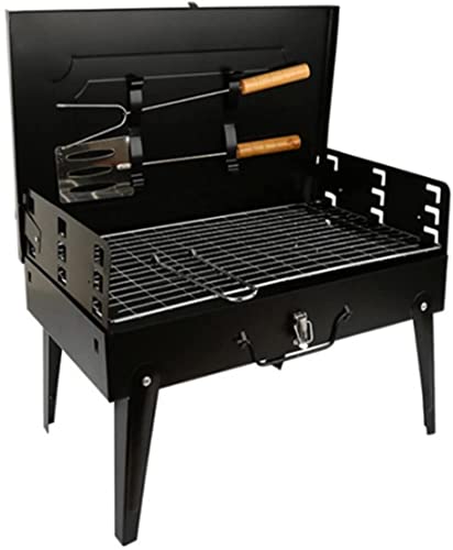 AKALNNB Parrilla de gas al aire libre, parrilla de carbón al aire libre, parrillas pequeñas portátiles y ahumadores, parrillas de mesa plegables, para camping, patio, patio trasero