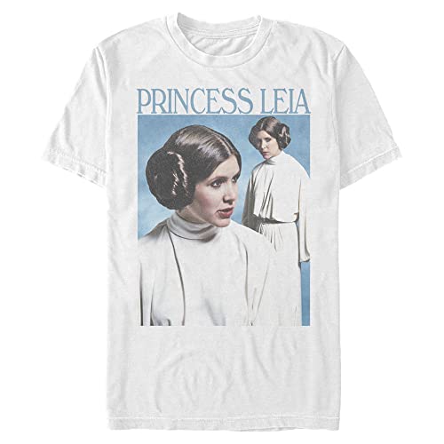 T-shirt Star Wars Leia photo homme vêtement vintage geek imprimé col rond