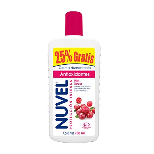 Nuvel Crema Corporal Humectante para Piel Seca con Protección Intensa y Vitamina E,750 ml, Crema Hidratante para el cuerpo