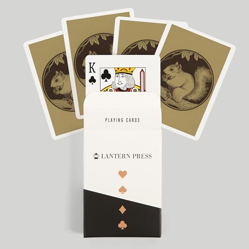 Juego de cartas póker Vintage con ardilla y nuez miniatura 6