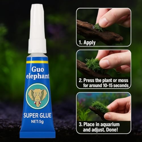 Image of VAYINATO Petzlifeworld Instant Elephant Glue For Rock, Driftwood, Aquarium Plants Aquascaping Tool 10Gm (5Gm X 2 | 2 Pcs)