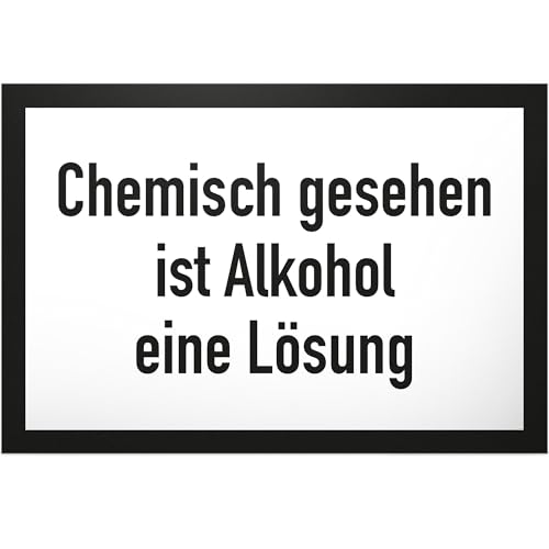 DankeDir! Alkohol ist eine Lösung Schild mit Spruch - lustiges Geschenk für ihn Geschenkidee Geburtstagsgeschenk Männer Jungs Party Deko Zubehör Scherzartikel JGA - Accessoire Fotobox