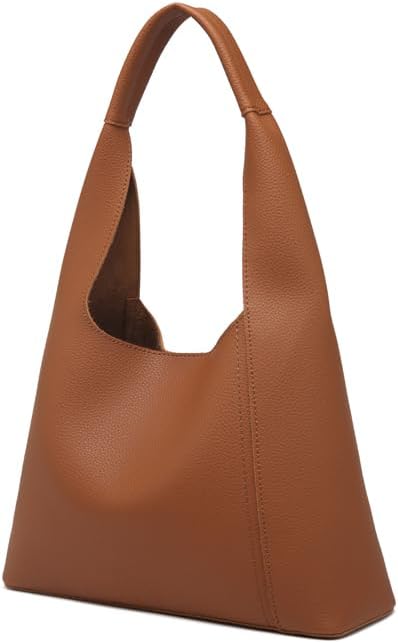 Slouchy Hobo Tote Bags for Women - Retro PU Leather Shoulder Handbag Purse Large Capacity 2pcs - Image 3