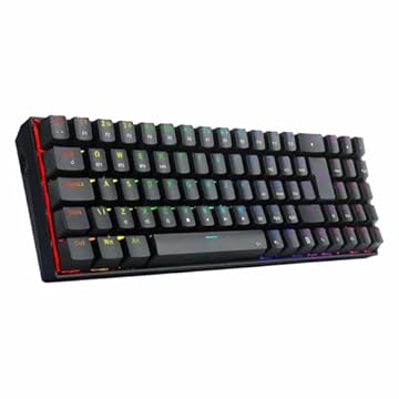 Teclado Mecanico Gamer Redragon ZED Pro, RGB, Wireless, Switch Marrom - K627P-WNS-B (PT-BROWN) - Preto"