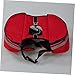 POPETPOP Pet Dog Hiking Backpack Portable Outdoor Saddlebag for Travel Camping Fluorescent Safety Band Red