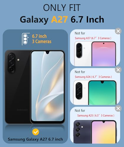 Image of FNTCASE for Samsung Galaxy A27-5G Case: Magnetic Phone Cover [Fit for Magsafe] with Screen Protector, Anti-Slip Textured, TPU+PC Dual Layer Shockproof, Military Grade Drop Protection (Black)