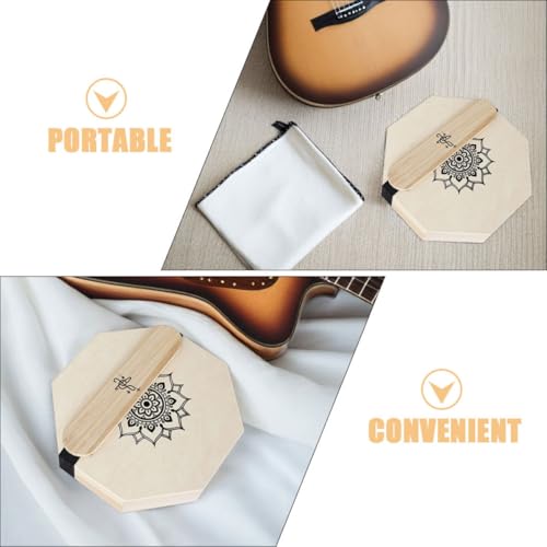 Cajon bois octogonal instrument de percussion compact beige pour direct