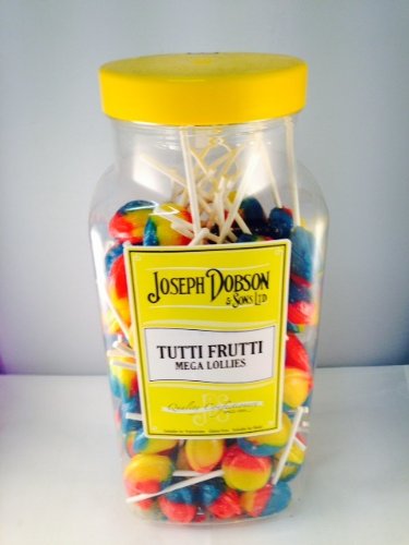 Joseph Dobson Mega lolly Mix Tutti Frutti Jar of 90 lollies