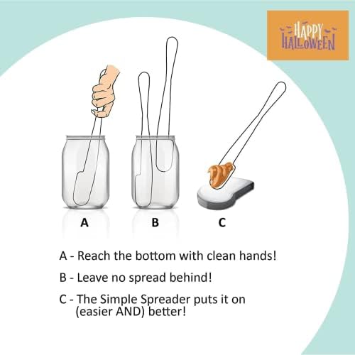 Stainless Steel Spatula Spreader Knife, Peanut Butter and Jelly, Chocolate or Strawberry Jam Stirrer & Jar Scraper Multifunction Stir & Scrape BIG ...