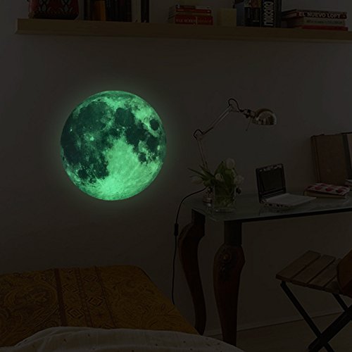 Alnicov Luna Luminosa Vinilo Pared 30 cm Verde miniatura 2
