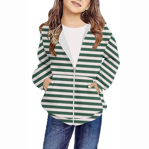 Girls Preppy Zip Up Sweatshirts Jackets Warm Trendy Y2K Hooded Jackets Oversized Zipper Hoodies Teen Lightweight Coat