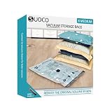Vacuum Storage Bags, Compression Packing Space Saver Seal Bags for Clothing Bedding Comforters Blankets Pillows, 8 Medium