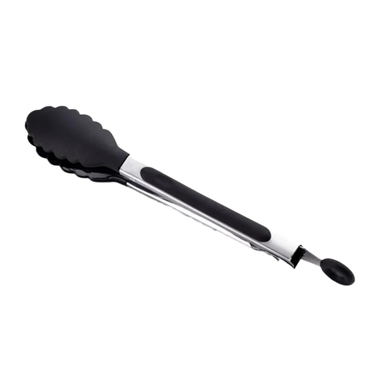 Küchenzangen-Set 3 teile/satz Silikon Lebensmittel Tong Edelstahl Küche Zangen Silikon Non-slip Kochen Clip Clamp BBQ Salat Werkzeuge Grill küche Zubehör Für die Küche(Black)