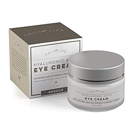 Calily Life Hyaluronic Acid Eye Cream with Dead Sea Minerals, 1 Oz.-Deeply Hydrates, Nourishes Skin & Fights Wrinkles - Minimizes Fine Lines, Reduces Puffiness & Dark Circles, Locks Natural Moisture