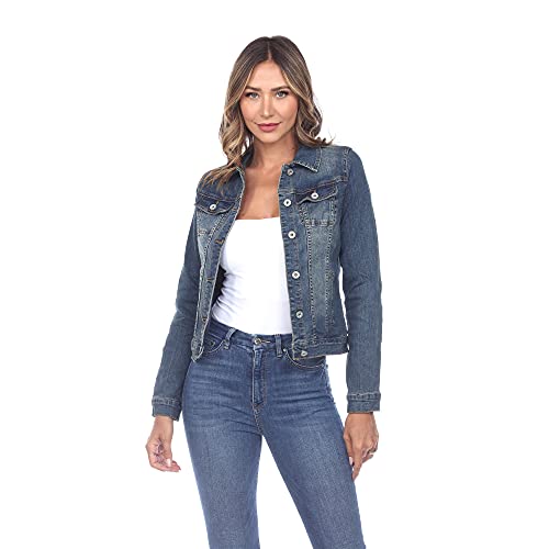 white mark Women's Classic Denim Jacket2