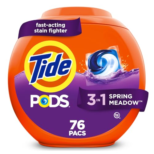 Tide PODS Laundry Detergent Pacs, 3-in-1 Stain Remover, Odor...