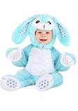 Fun Costumes Cozy Blue Bunny Baby | Soft Jumpsuit With Mitts & Booties | Hop Into Holiday Fun, 0/3 Months