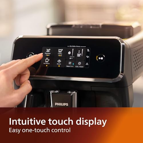 Philips 2200 Series Fully Automatic Espresso Machine, LatteGo Milk Frother, 3 Coffee Varieties, Intuitive Touch Display, 100% Ceramic Grinder, AquaClean Filter, Aroma Seal, Black (EP2230/14) - Image 6