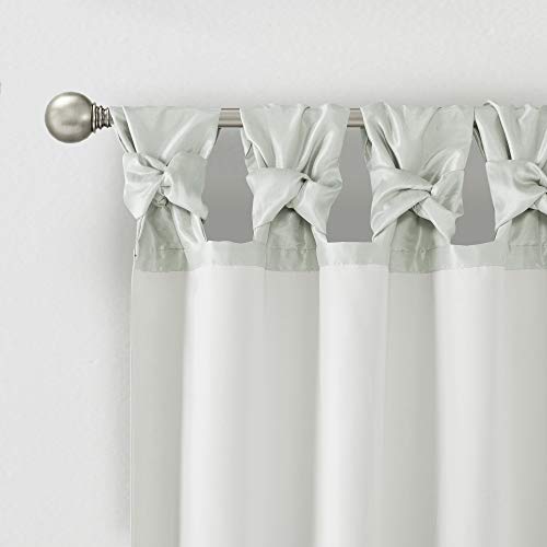 Madison Park Aqua Curtains for Living Room Transitional Fabric Curtains for Bedroom Emilia Solid Window Curtains, 50X95, 1-Panel Pack - Image 4