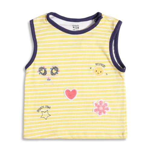 Image of miniklub Baby Flutter Sleeve Round Neck Knit Cotton Top And Bottom, (Multi)