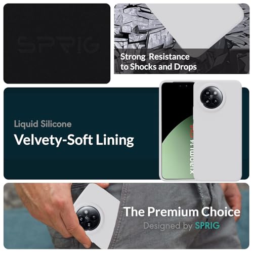 Image of SPRIG Compatible with Mi 14 Civi Premium SilkTone Back Cover Drop Tested Shock Proof Mobile Case for Men, Women, Boys and Girls with Camera Protection (White)