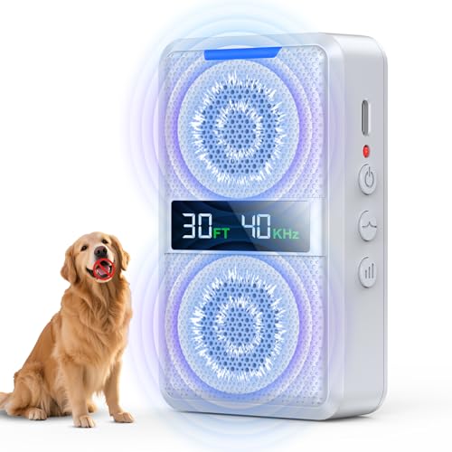 HUHUWOW Dog Bark Deterrent Devices Type-C Rechargeable Dog Training Tool for Indoor Outdoor