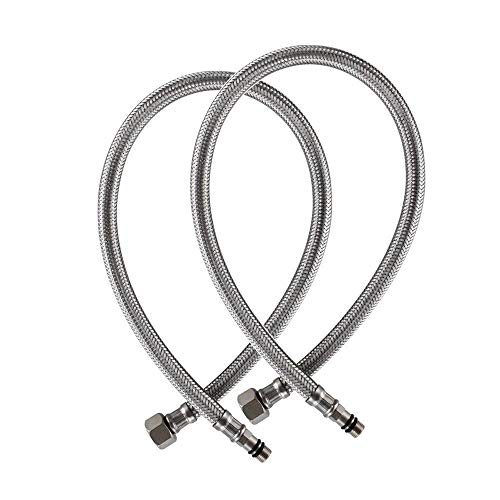 Weirun Monobloc - Grifo mezclador monomando (M10 x 1000 mm, 1/2 BSP, flexible, colas para grifos de fregadero de cocina monoblock, 2 unidades)