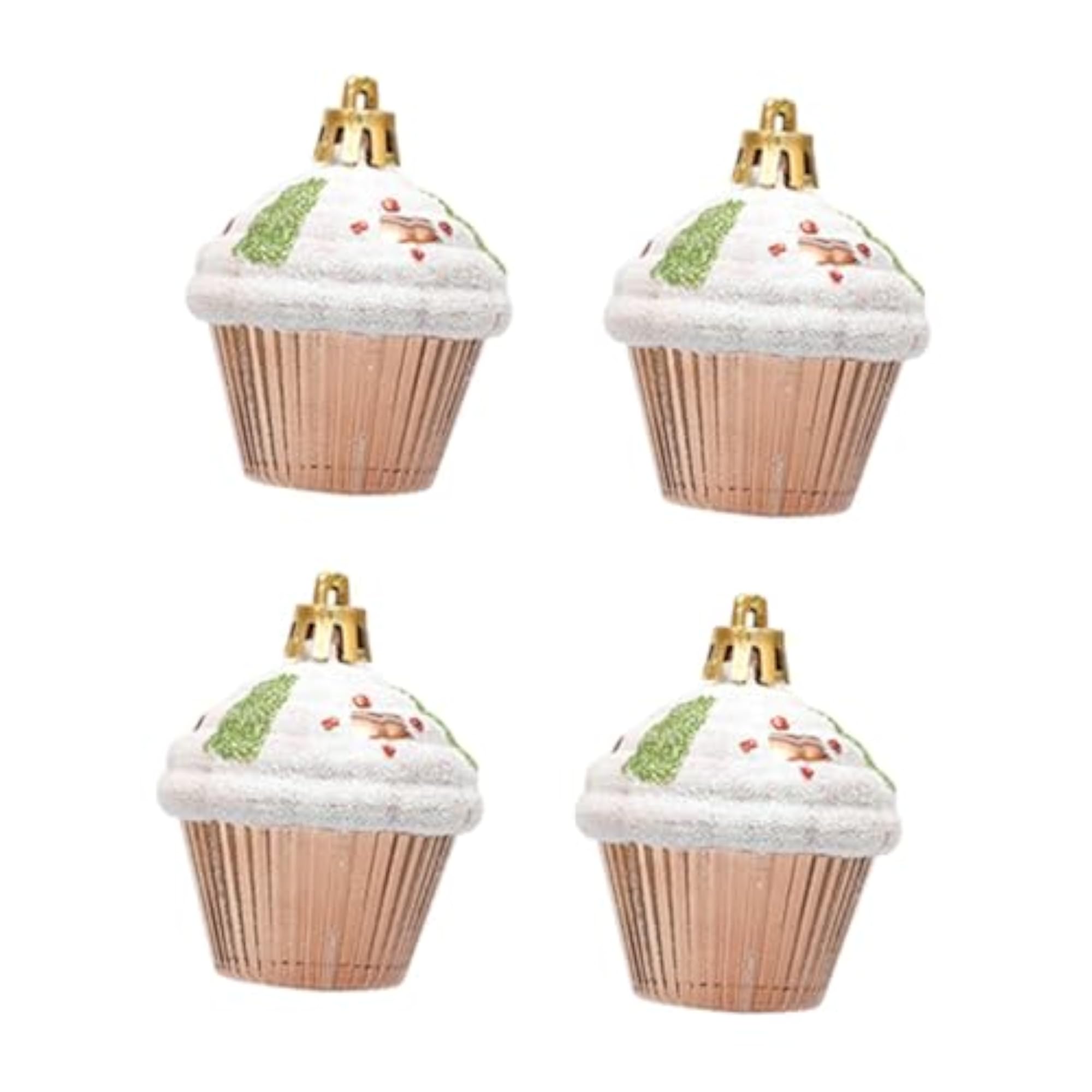 4X Christmas Cupcake Decorations Office Wall Hanging Ornament