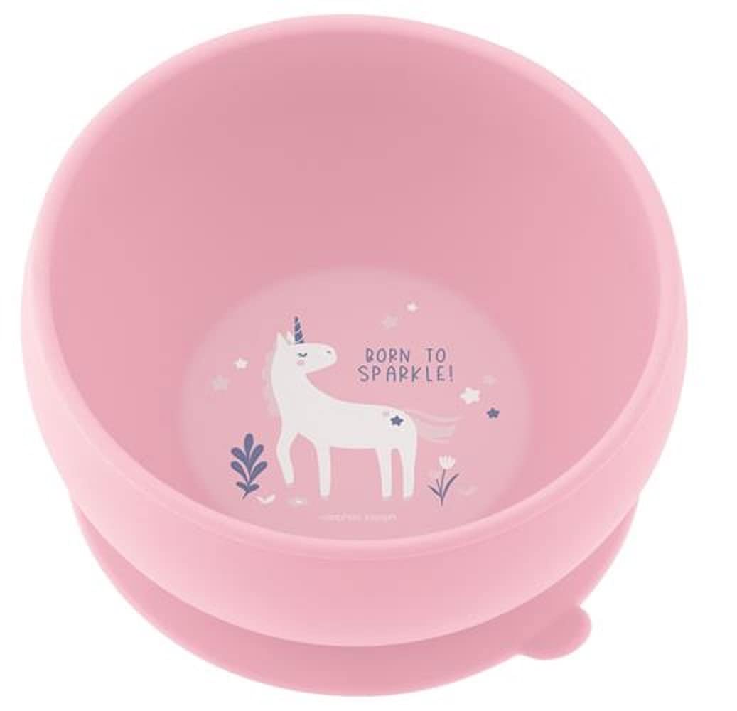 Stephen Joseph, Silicone Baby Bowls, Suction Bowl, Stay Put Suction Bowl, First Stage Self Feeding, Unicorn
