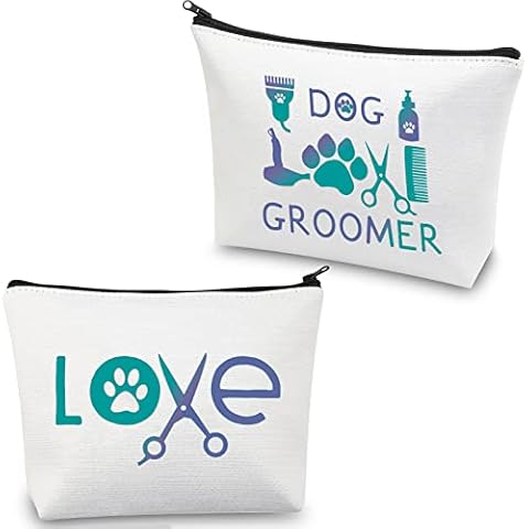CMNIM Dog Groomer Gifts Makeup Bag Gift for Dog Groomer Women Cosmetic Bag Dog Grooming Gift Pouch Bag Dog Stylist Hairdresser Gift, Dog Groomer bag, Makeup Bag Cover