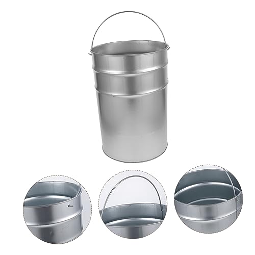 Caneca de basura metálica portátil rectangular 1.38 lb miniatura 3